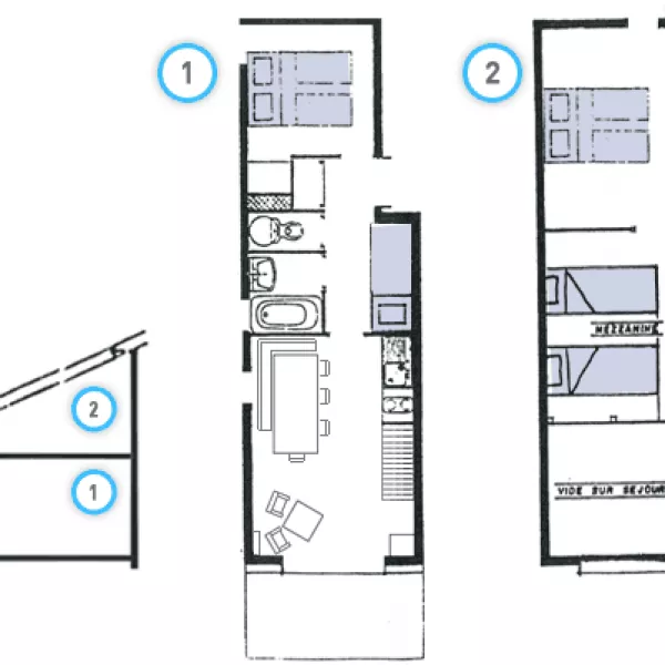 Location d'un appartement à Bisanne 1500 au pied des pistes - appartement 6-7 places - domaine skiable des Saisies